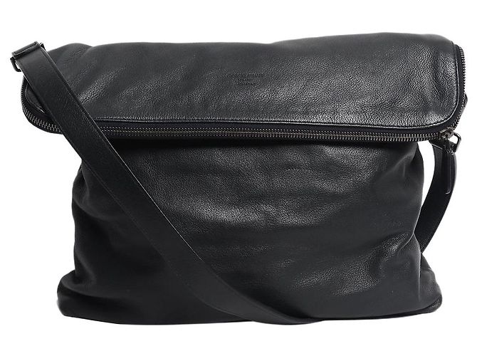 Giorgio Armani Borsa a tracolla in pelle blu navy