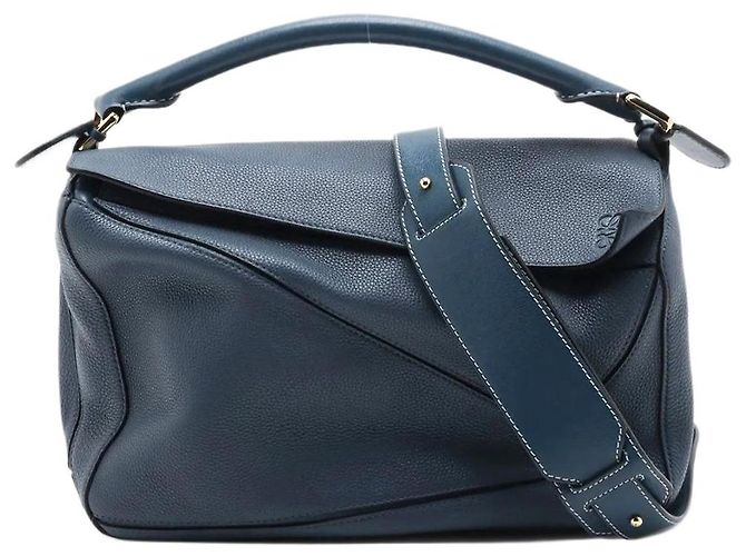 Loewe Sac Puzzle medium bleu
