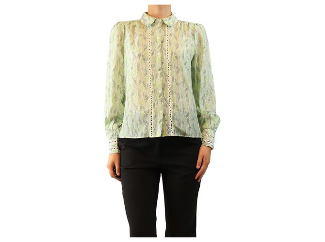 Autre Marque Camicia stampata verde - size UK 10