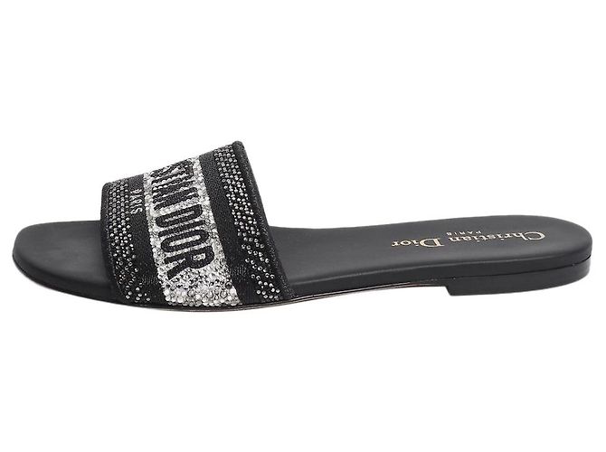Autre Marque Ciabatte Dway con cristalli nere - size EU 37 Nero