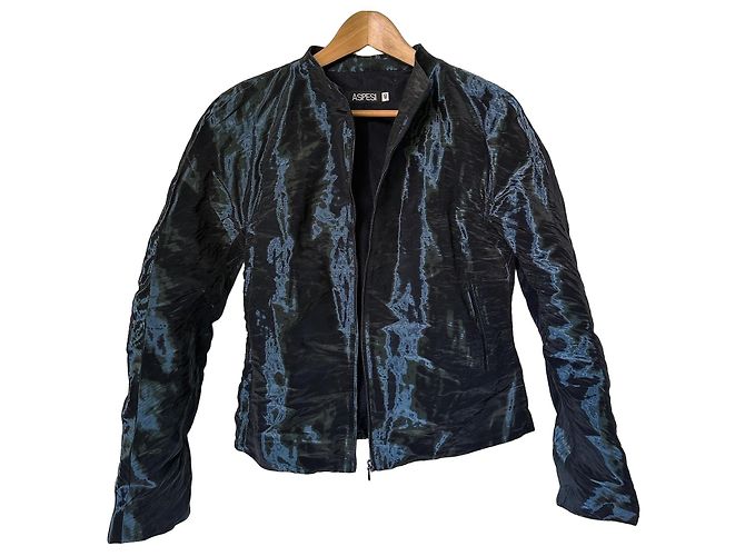 Giacca Aspesi in tessuto tecnico blu e nero