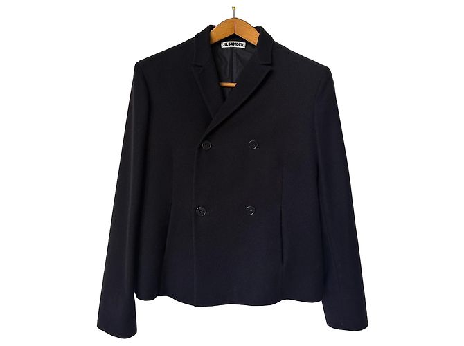 Jil Sander Black Double-Breasted Jacket