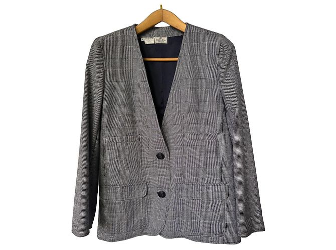 Valentino checked blazer White Grey