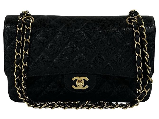 Borsa a tracolla Chanel Matelassé Coco Mark Double Flap Nero