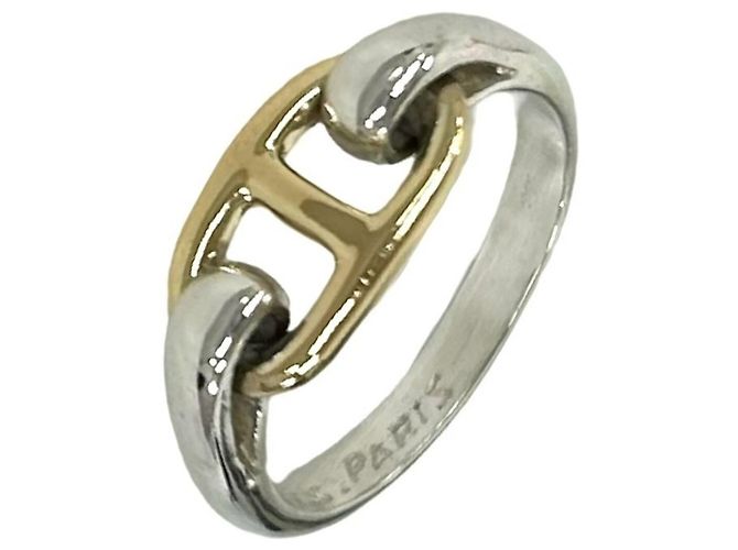 Ring Hermès Anello Hermes Vintage Chaine d'Ancre Argento D'oro