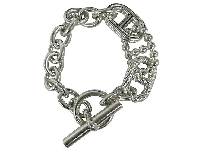 Hermès Pulseira Hermes Chaine d'Ancre Parade GM Prata