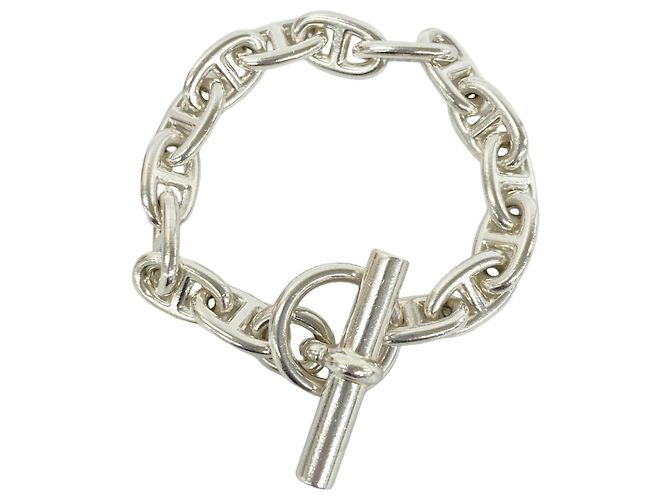 Hermès Pulsera de Dijes Hermes Chaine d'Ancre GM Plata