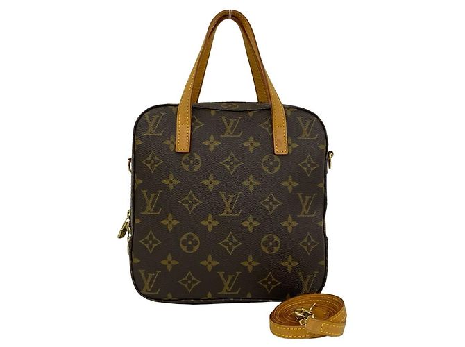 Borsa a tracolla Louis Vuitton Spontini Monogram in pelle Marrone