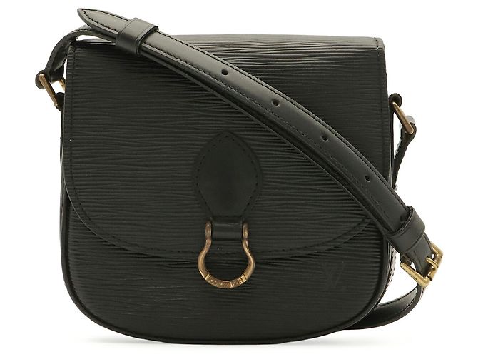 Borsa a tracolla Louis Vuitton Epi Mini Saint Cloud Pochette Nero Bianco