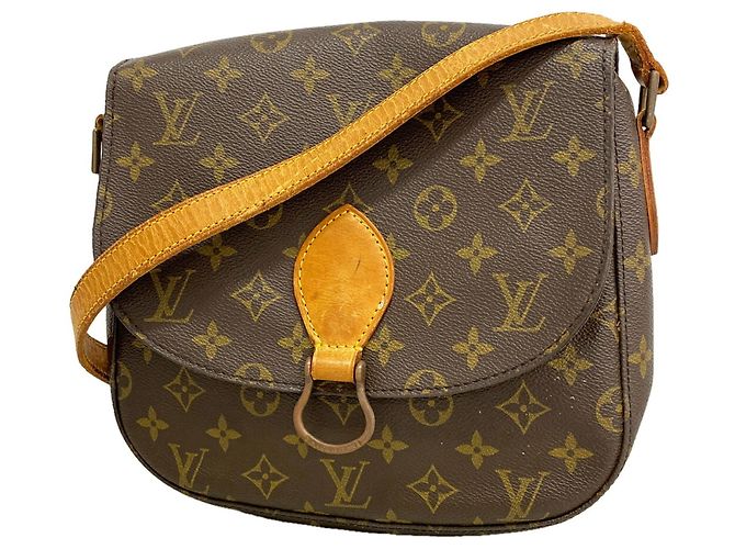 Borsa a tracolla Louis Vuitton Monogram Saint Cloud GM Marrone