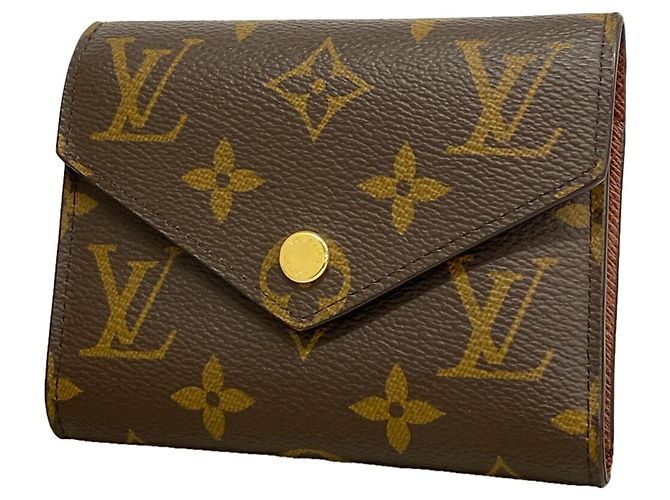 Louis Vuitton Portafoglio Tri-fold Monogram Victorine M62472 Marrone