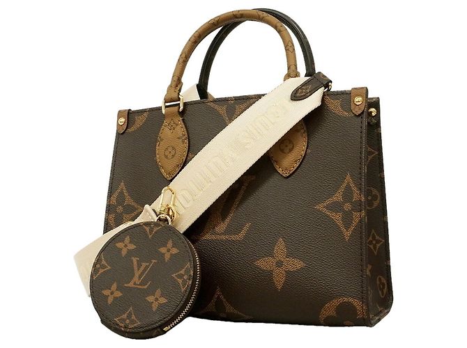 Bolsa Louis Vuitton Monogram Giant Reverse OnTheGo PM Marrom