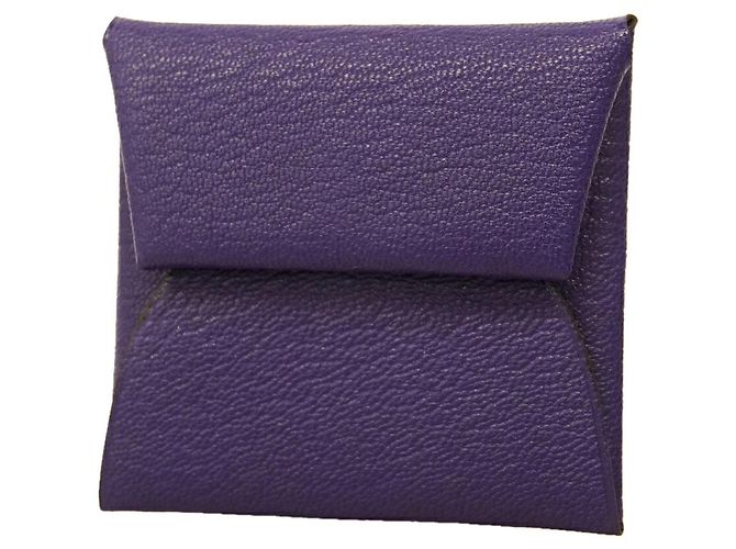 Hermès Hermes Bastia Chevre Mysore Coin Case Purple
