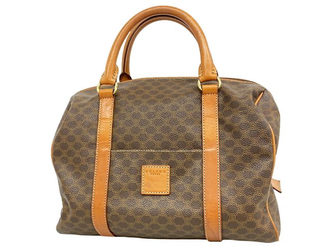 16 Céline Bolsa Celine Macadam Brown para mulheres Marrom