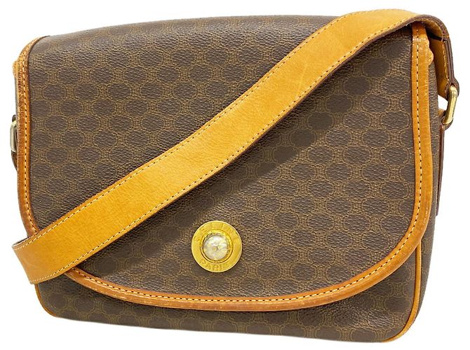 Céline Sac à épaule Celine Macadam Marron