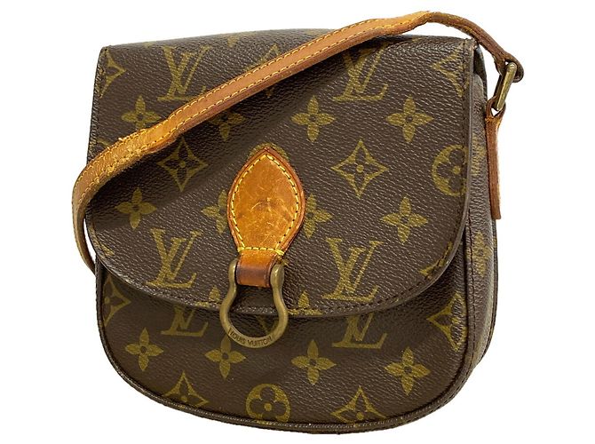 Borsa a tracolla Louis Vuitton Monogram Mini Saint Cloud Marrone