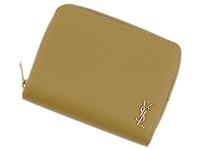 Yves Saint Laurent Bi-fold Ledergeldbörse Grün