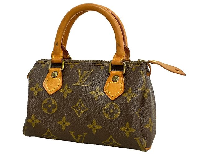 Bolsa de mão Louis Vuitton Monogram Mini Speedy Marrom
