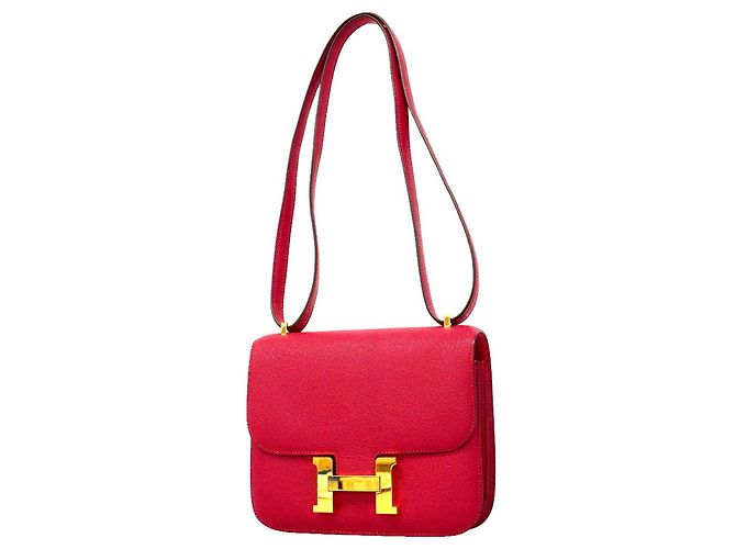 Hermès Bolsa de Ombro Hermes Constance Mini Rosa