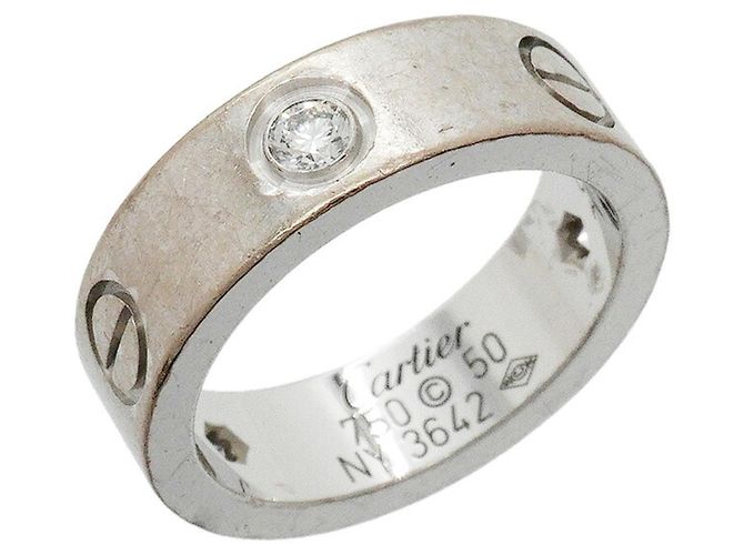 Cartier Love Ring in Weißgold mit Diamant