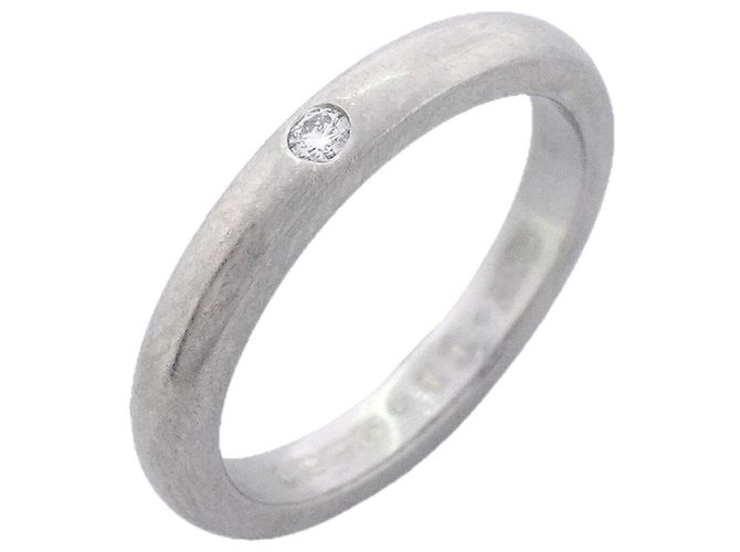 Autre Marque Tiffany & Co. Platinum Diamond Stacking Band Ring