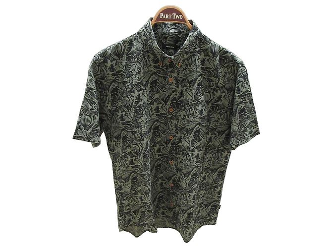 Autre Marque Camicia Matinique a maniche corte stampa tropicale Nero Verde