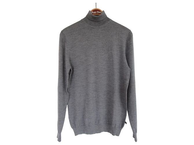 Autre Marque Matinique grauer Rollkragenpullover aus Merinowolle