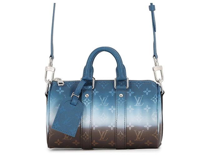 Sac à main Louis Vuitton Keepall Bandoulière 25 Monogram Bleu