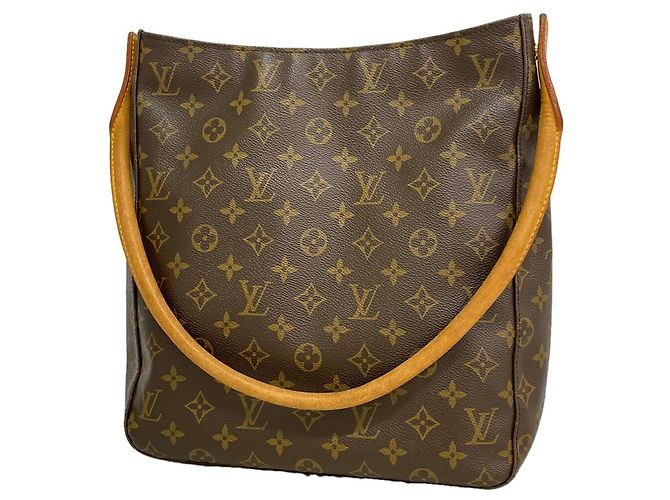 Borsa a tracolla Louis Vuitton Monogram Looping GM Marrone