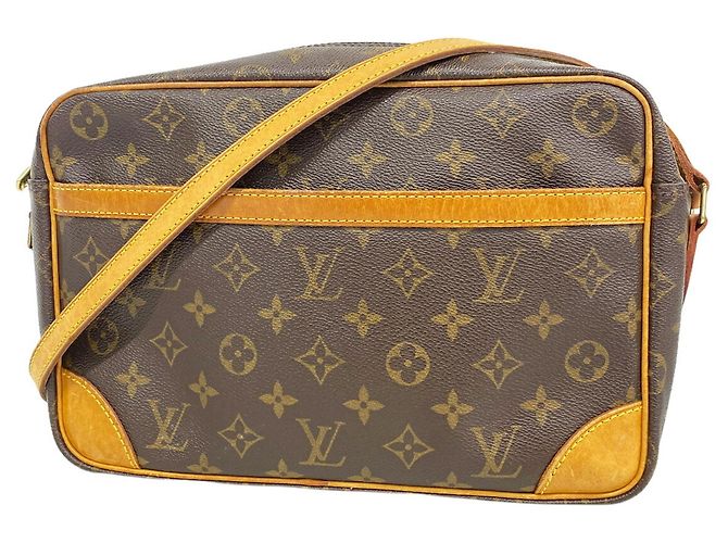 Borsa a tracolla Louis Vuitton Monogram Trocadero 30 Marrone