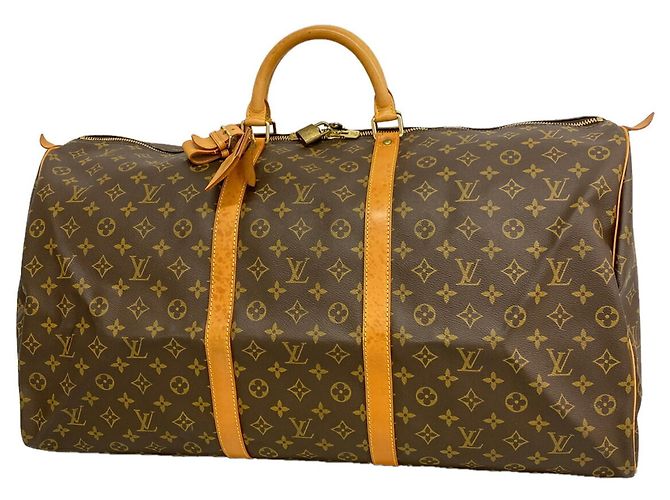 Sac Louis Vuitton Boston Monogram Keepall 60 Marron