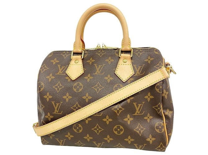 Borsa Louis Vuitton Monogram Speedy Bandoulière 25 Marrone