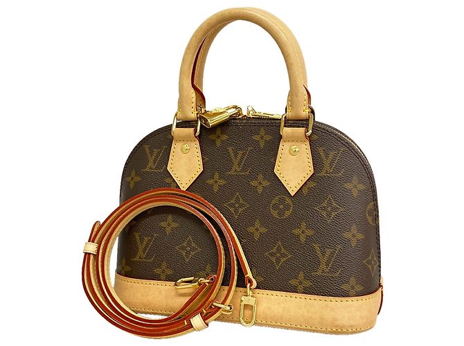 Bolso de mano Louis Vuitton Alma BB Monogram Castaño
