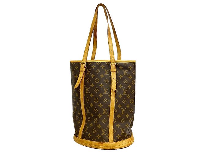 Louis Vuitton Monogram Bucket GM Tote Bag Braun