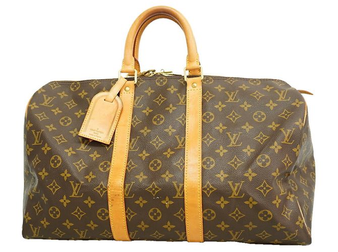 Louis Vuitton Boston Monogram Keepall 45 Marrone