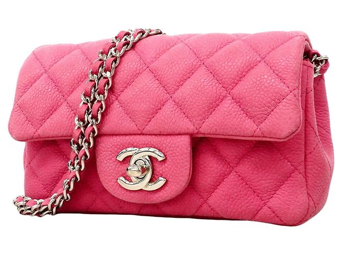 Borsa a tracolla Chanel Matelassé con catena Rosa
