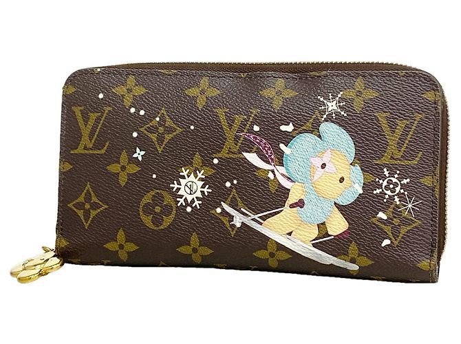 Louis Vuitton Monogram Zippy Wallet Brown