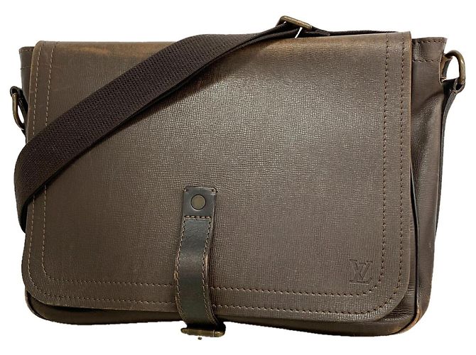 Borsa a spalla Louis Vuitton Utah M92071 Marrone