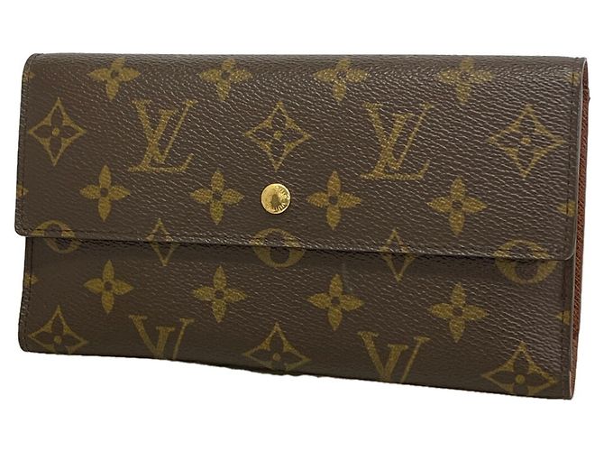 Louis Vuitton Brown Tri-fold Long Wallet