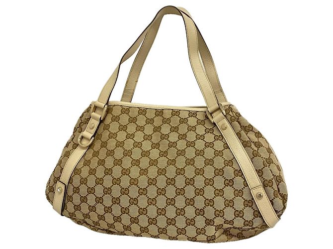 Borsa Tote Gucci GG Canvas Abby Marrone Beige