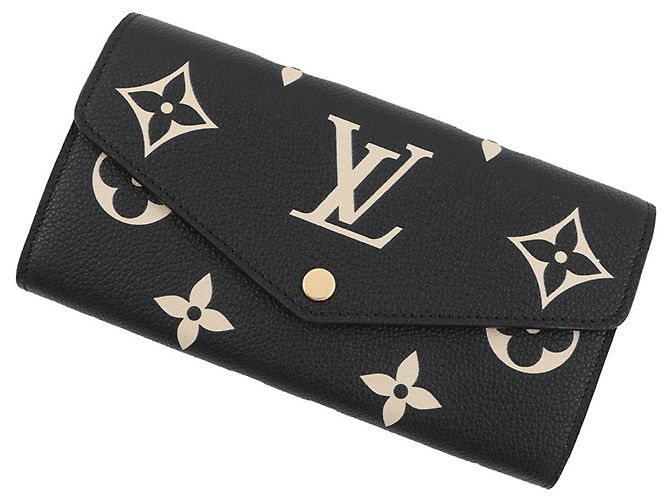 Portamonete Louis Vuitton Monogram Empreinte Nero Beige