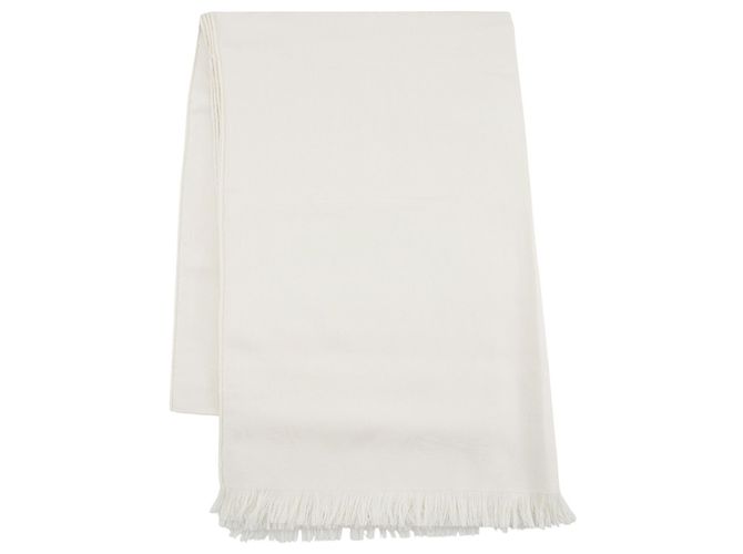 Hermès Stola Hermes New Libris in cashmere e seta Bianco