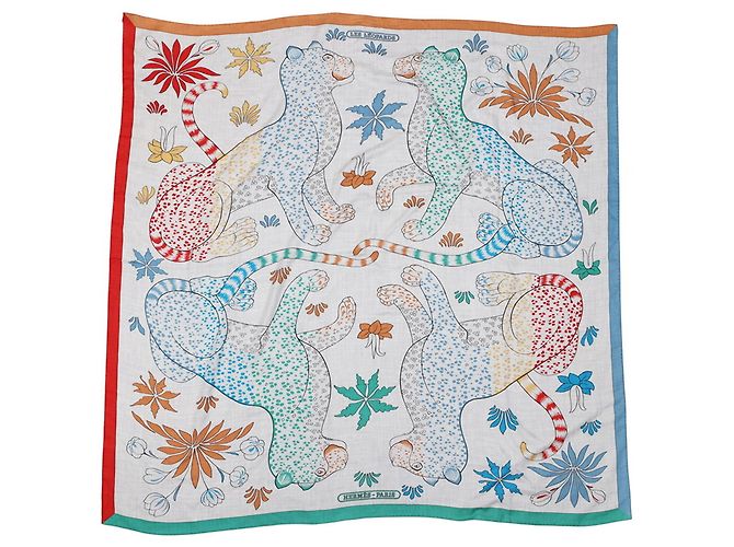 Hermès Stola in cashmere e seta Hermes Marrone Multicolore