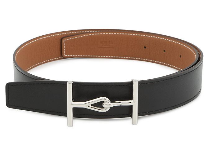 Hermès Hermes Jumbo Belt in Black & Gold