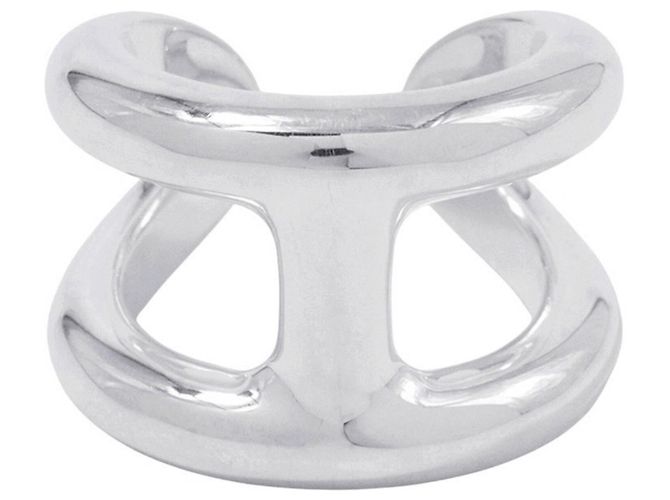 Ring Hermès Bague Hermes Osmose GM Silver Argenté