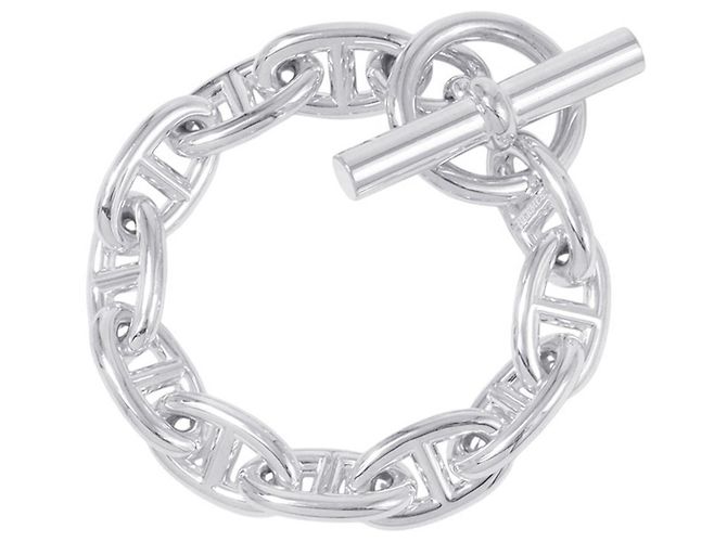 Hermès Pulseira Hermes Chaine d'Ancre GM Prata