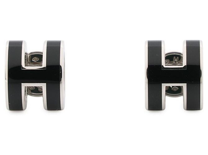 Hermès Orecchini Hermes Mini Pop H in Nero
