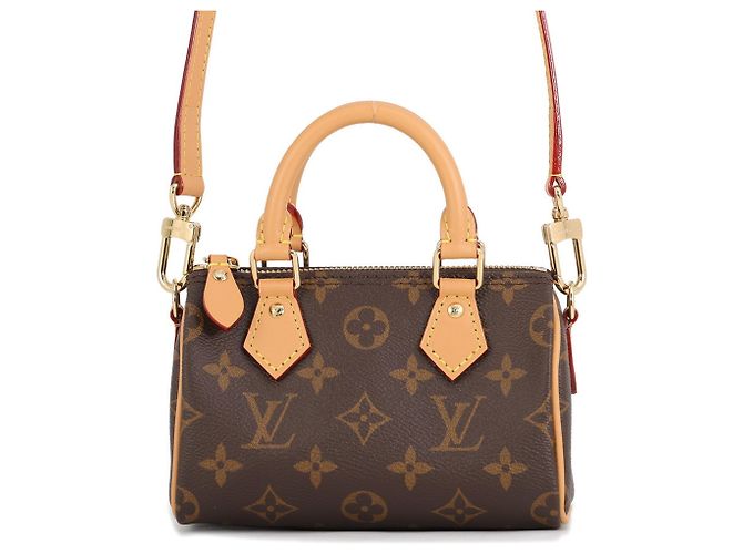 Sac à main Louis Vuitton Monogram Nano Speedy Marron