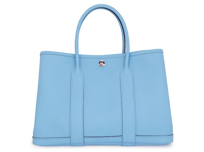 Hermès Sac Cabas Hermes Garden TPM Bleu clair