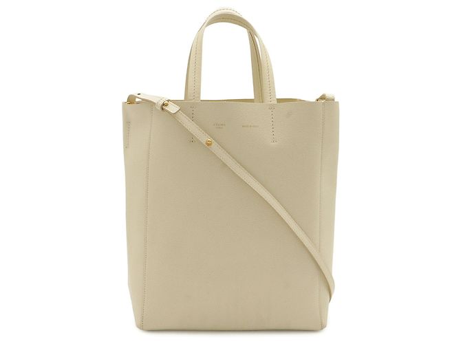 Céline Sac Cabas Vertical Small CELINE Blanc Écru